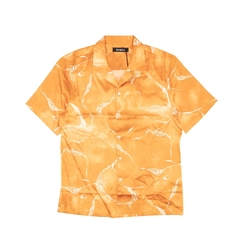 Men's Pattern-Play Shirts for a Fun TwistOrange Miracle Tie Dye Silk Button Down Shirt Men's Pattern-Play Shirts for a Fun TwistOrange Miracle Tie Dye Silk Button Down Shirt