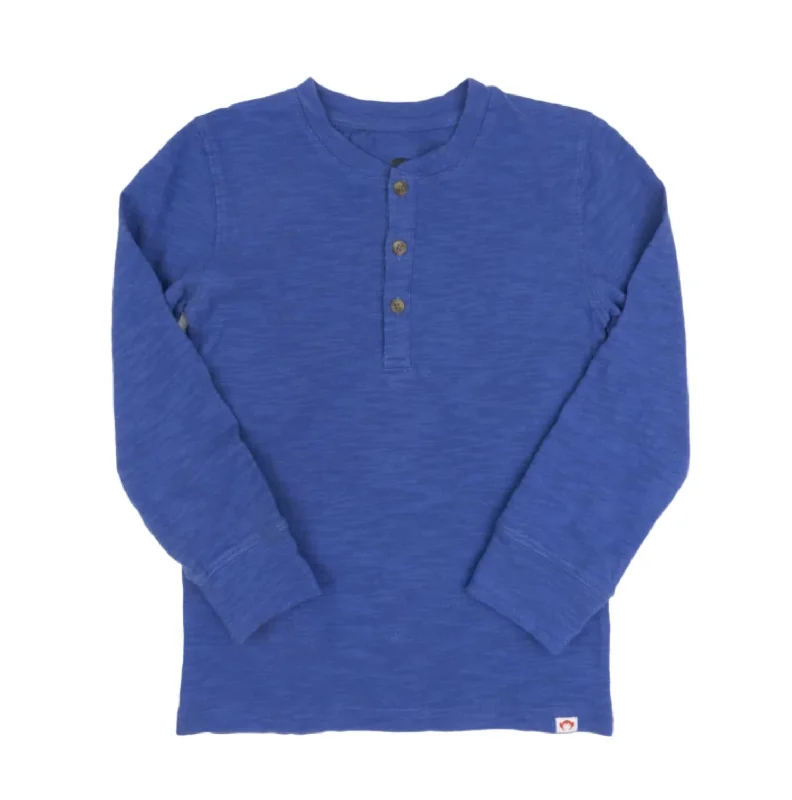Men's Big and Tall Shirts for Added ComfortKid's All Day Henley Shirt In Classic Blue Men's Big and Tall Shirts for Added ComfortKid's All Day Henley Shirt In Classic Blue