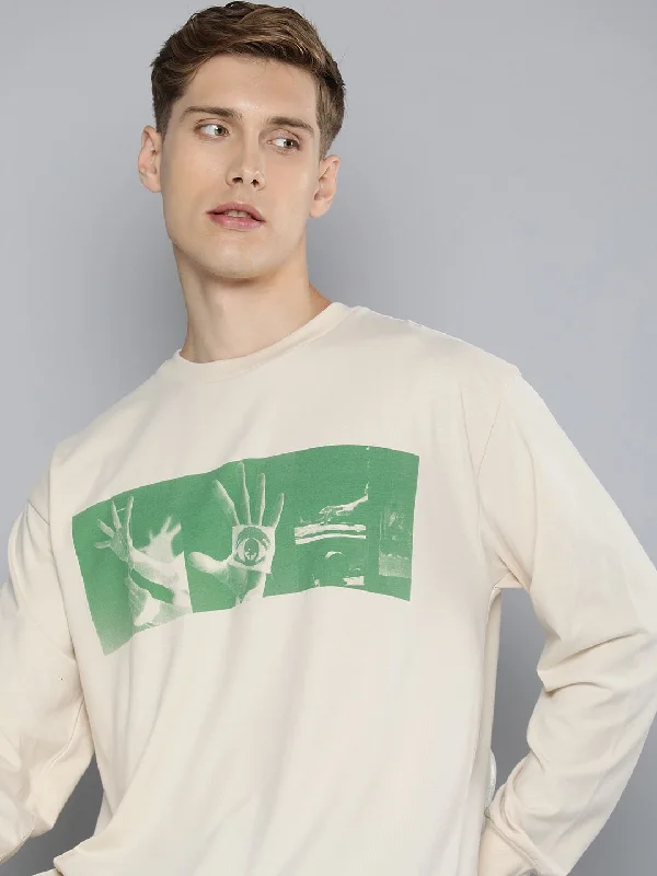 Men's Shirts with TiesMen's Graphic Print Loose Fit T-shirt