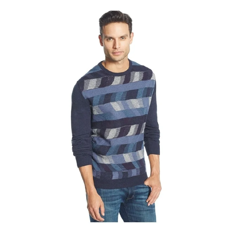 Men's Sweaters with Embroidered DesignsWeatherproof Mens Vintage Box Print Pullover Sweater Men's Sweaters with Embroidered DesignsWeatherproof Mens Vintage Box Print Pullover Sweater