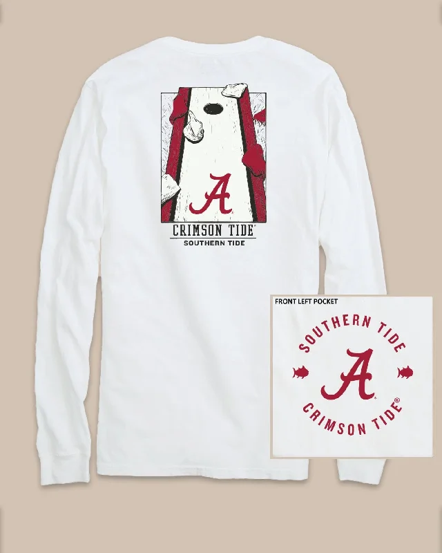 Men's Shirts with Plaid PatternsAlabama Crimson Tide Gameday Cornhole Board T-Shirt