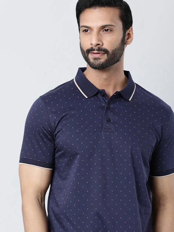 Men's Shirts with Cowl NecksMen Printed Polo T-Shirt