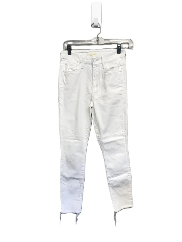 Flexible Stretch Men's JeansWhite Denim Jeans Designer By Mother Jeans, Size: 2