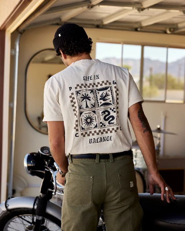 Men's Shirts with Floral PrintsLife In Balance T-Shirt - Bone