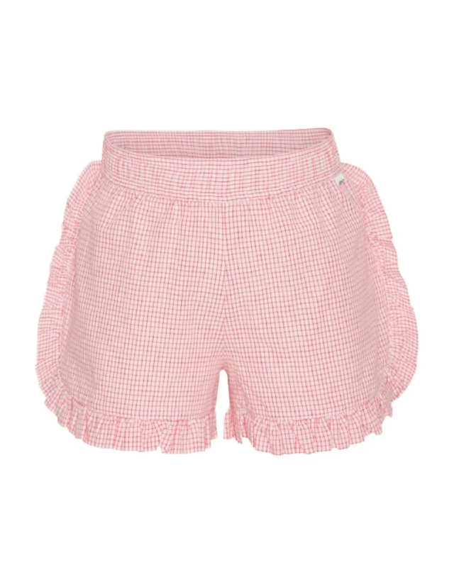 Comfort-Fit Men's Loungewear ShortsGirl's Acacia Short In Red Check