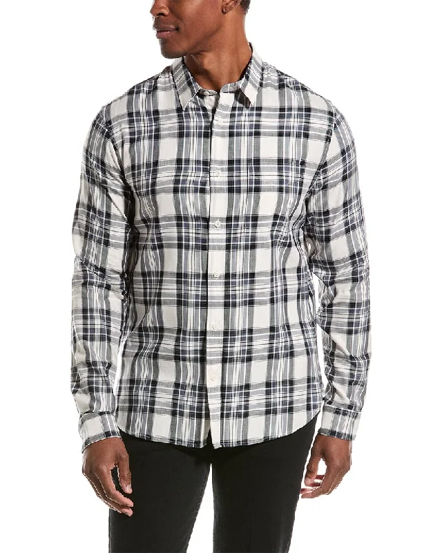 Layered Men's Henley ShirtsVince Ocean Plaid Shirt