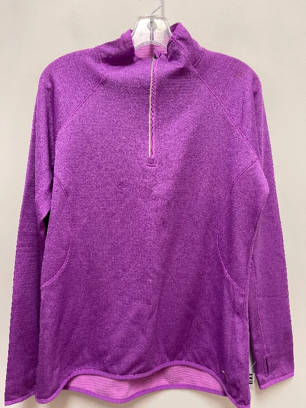 Men's Hoodies for HikingAthletic Sweatshirt Collar By Avia In Purple, Size: L