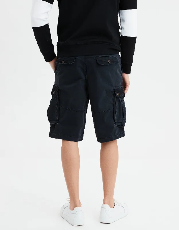 Men's Casual Short-Length Chino PantsAE Flex Longer Length Cargo Short