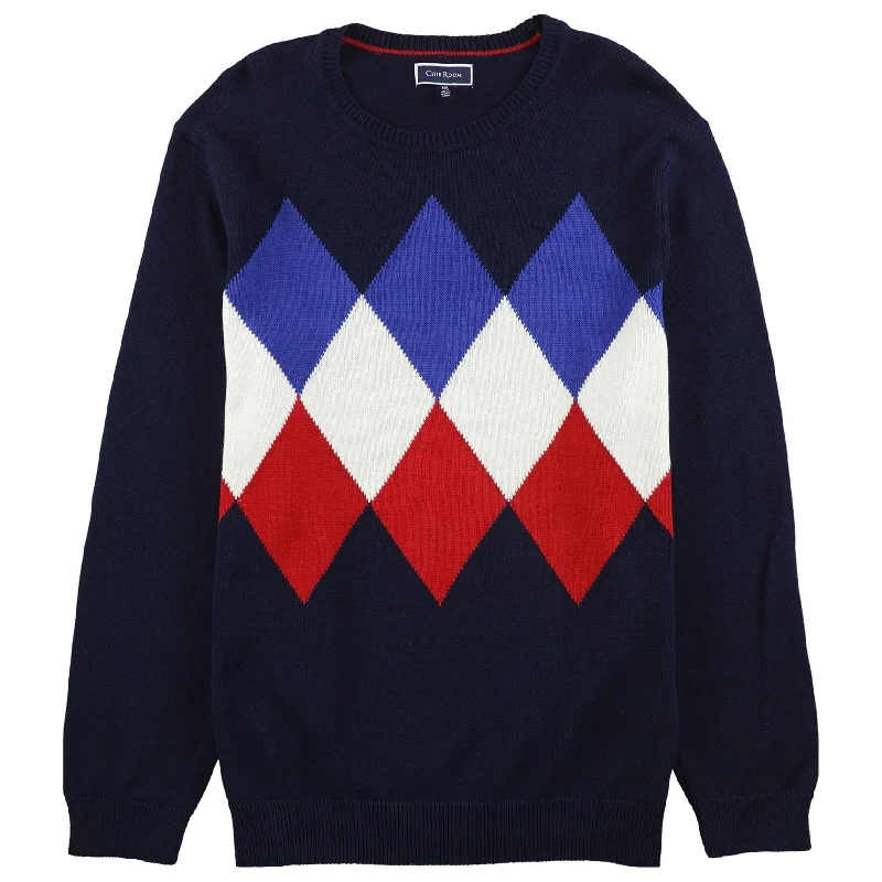 Striped Men's SweatersClub Room Mens Exploded Argly Pullover Sweater