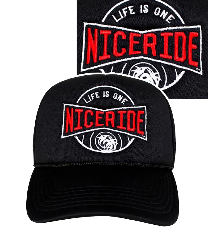 Youth Snapback Hats"Bow Tie" Black Foam Trucker Hat