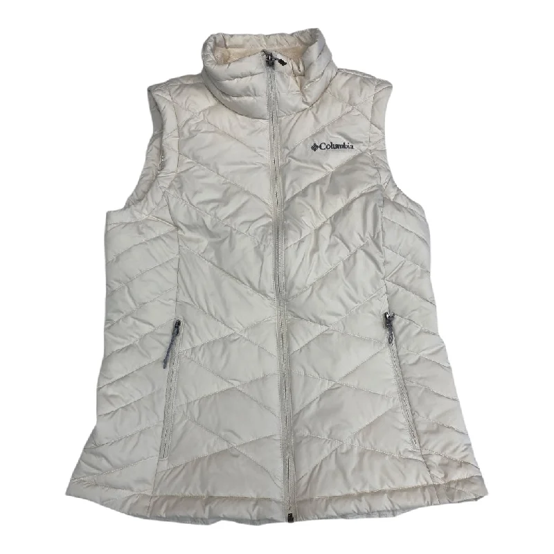 Men's Coats with Chest PocketsVest Puffer & Quilted By Columbia In Cream, Size:M