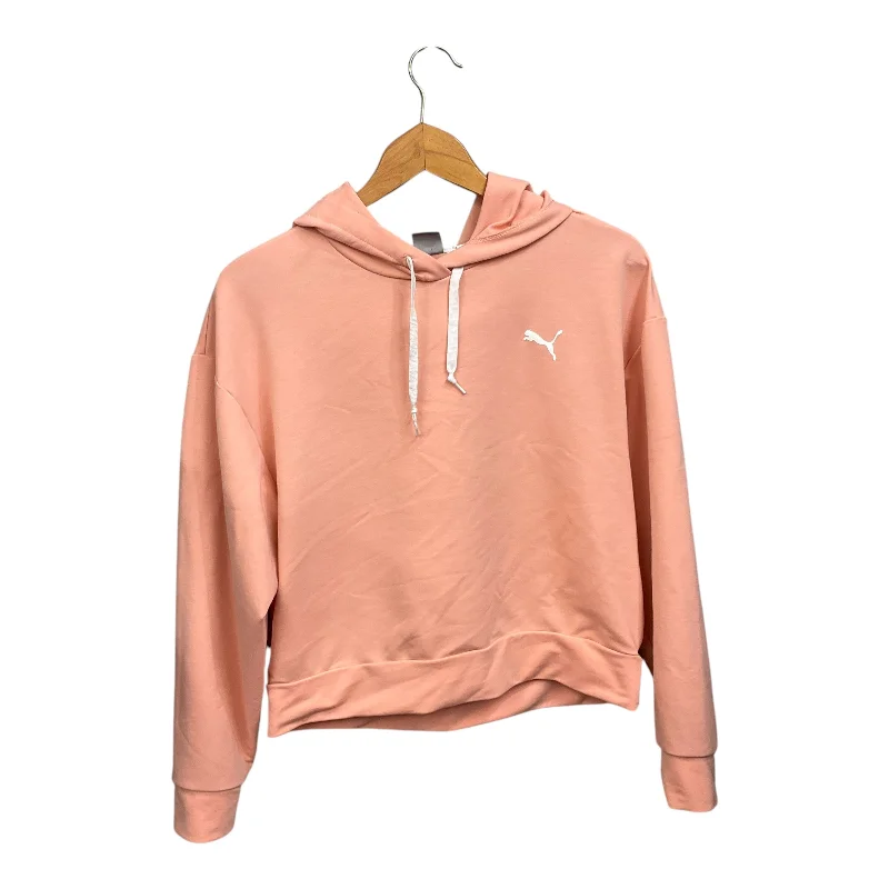 Men's Hoodies with Lined HoodsAthletic Sweatshirt Hoodie By Puma In Pink, Size: S