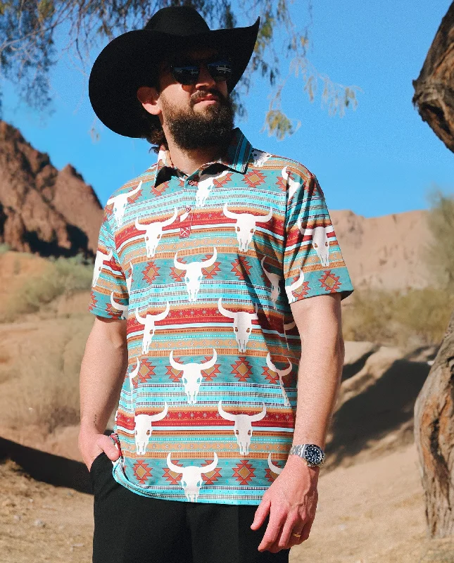 Men's Shirts with Patchwork SleevesTolleson Party Polo