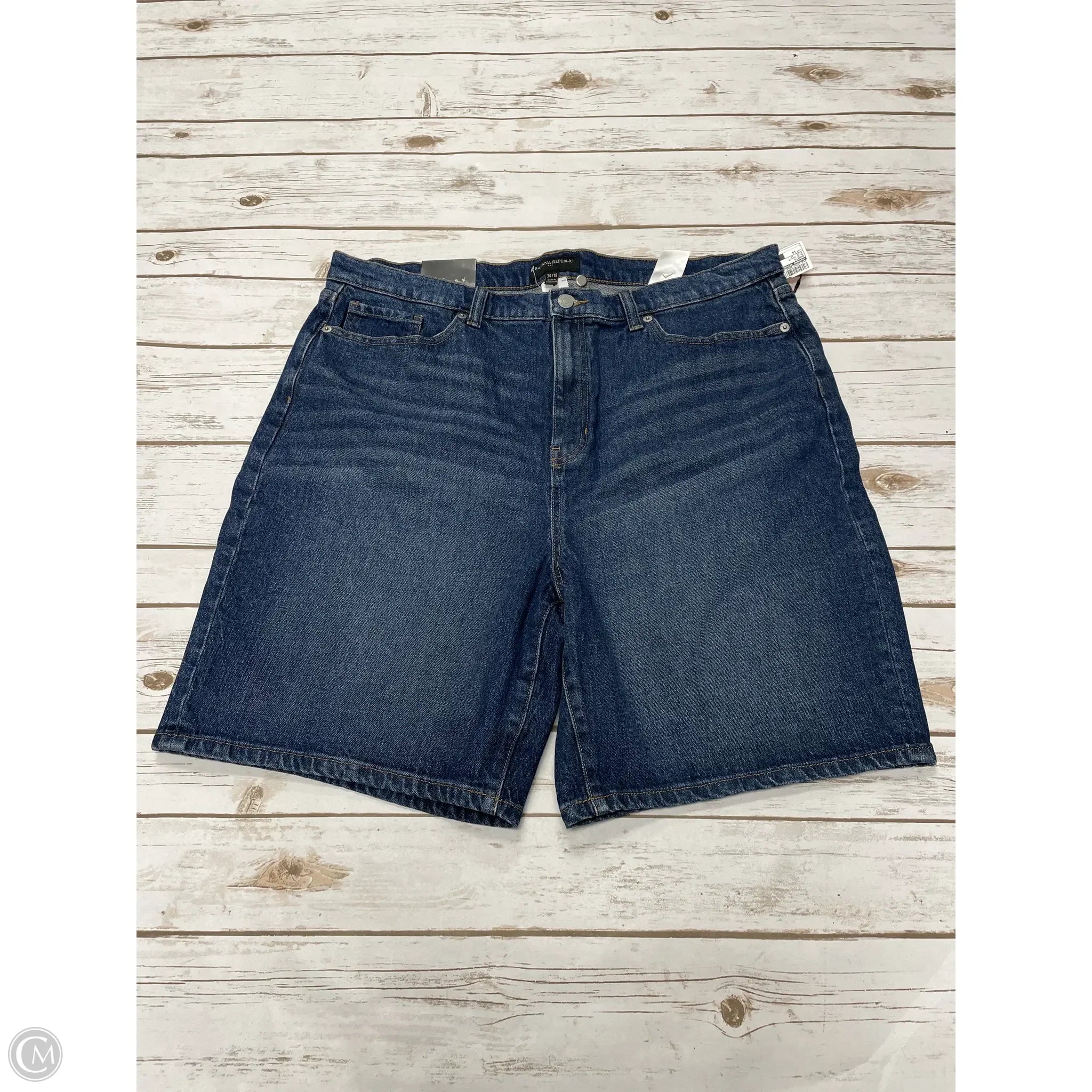 Men's Tailored Dress ShortsShorts By Banana Republic In Blue Denim, Size: 18