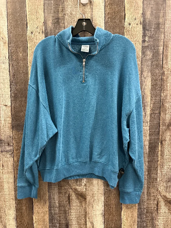 Men's Hoodies with DrawstringsSweatshirt Collar By Pink In Blue, Size: M