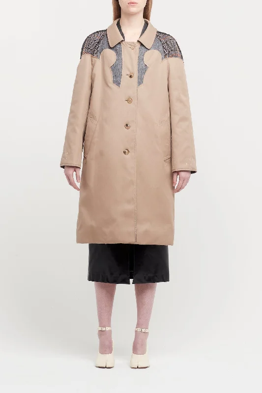 Warm Men's Down JacketsMaison Margiela Single Breasted Trench Coat