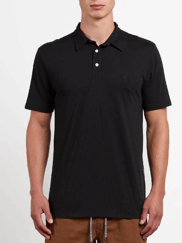Men's Shirts with Floral PrintsBanger Short Sleeve Polo Shirt - Tinted Black