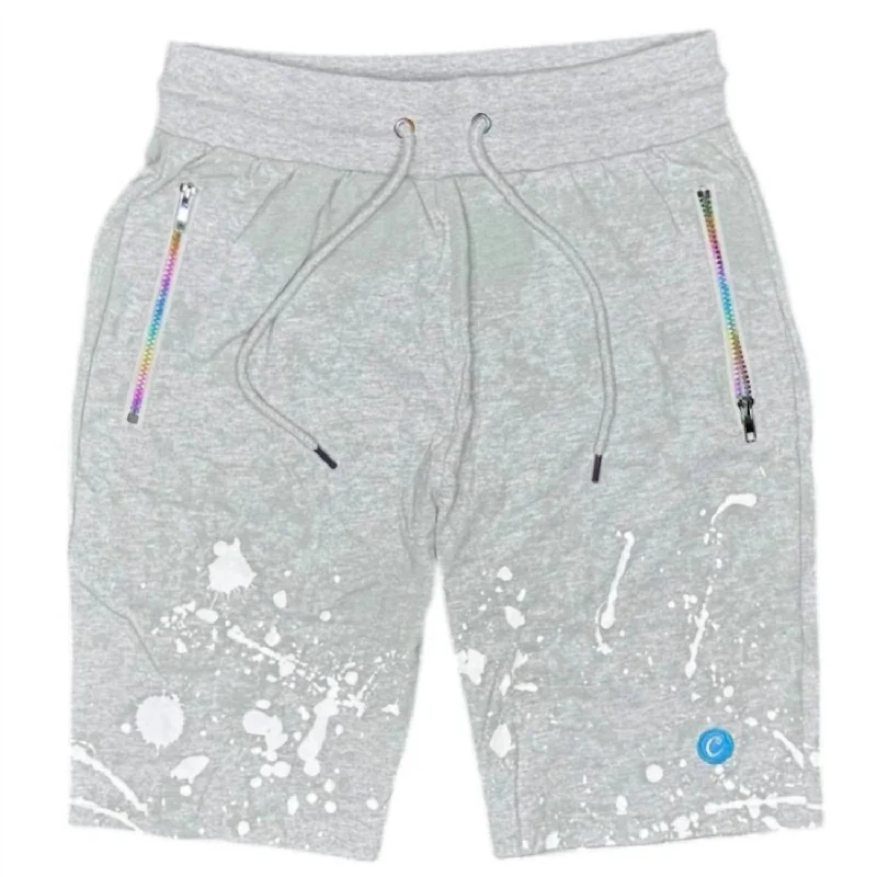 Fast-Drying Men's Swim and Beach ShortsMen's Splatter Knit Shorts In Grey