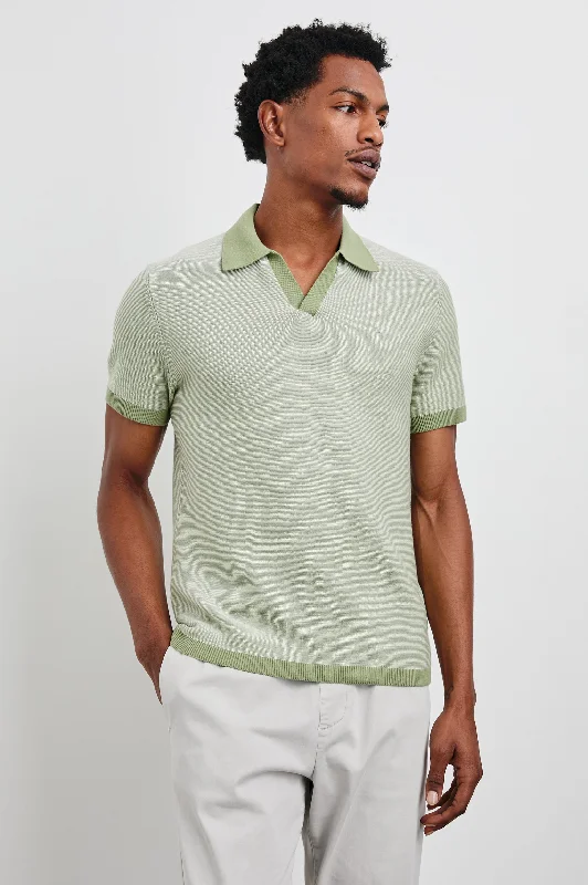 Men's Shirts with Convertible CollarsPEARSON POLO SHIRT - FERN