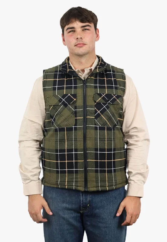 Men's Coats for Mild WeatherPilbara Zipper Flannelette Quilted Vest