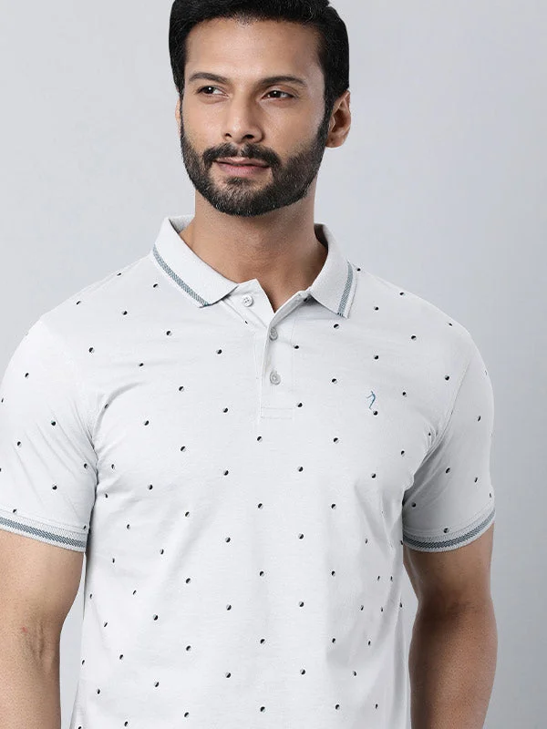 Men's Shirts with High NecksMen Printed Polo T-Shirt