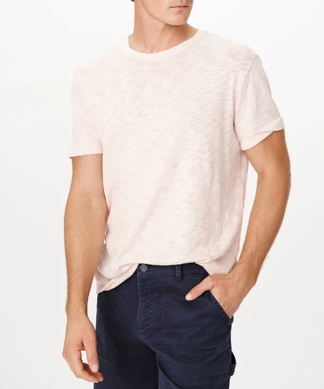 Men's Shirts with Hidden PocketsSlub Jersey Short Sleeve Crew Neck Tee - Oyster Pink Men's Shirts with Hidden PocketsSlub Jersey Short Sleeve Crew Neck Tee - Oyster Pink