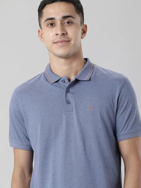 Men's Shirts with Hook-and-Loop ClosuresMen Printed Polo T-Shirt