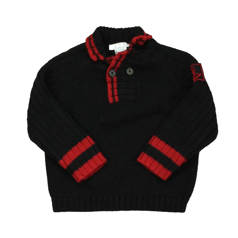 Men's Sweaters with Low-Neck DesignsJacadi Boys Blue | Red Sweater
