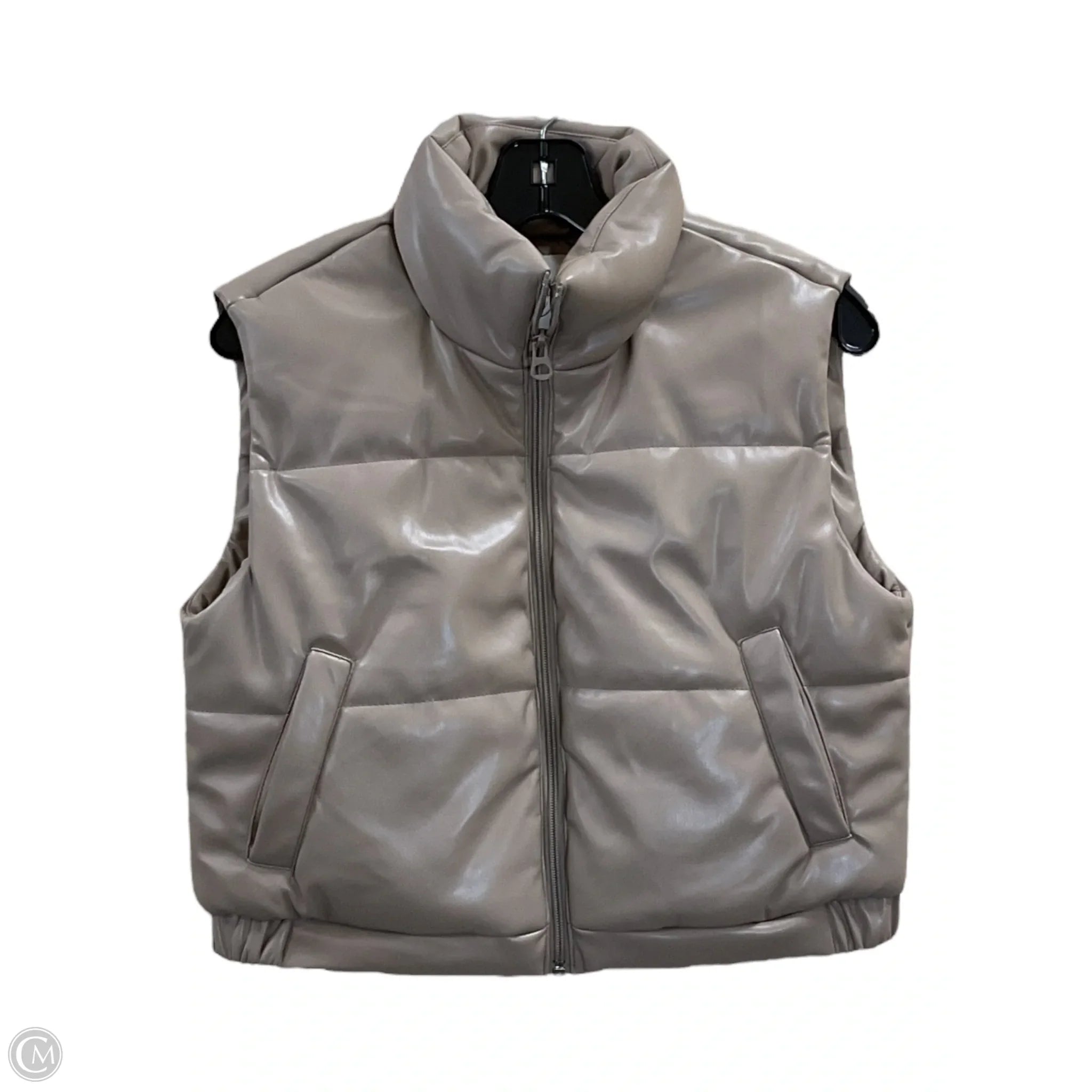 Men's Coats with Velcro ClosuresVest Puffer & Quilted By Clothes Mentor In Tan, Size: S Men's Coats with Velcro ClosuresVest Puffer & Quilted By Clothes Mentor In Tan, Size: S