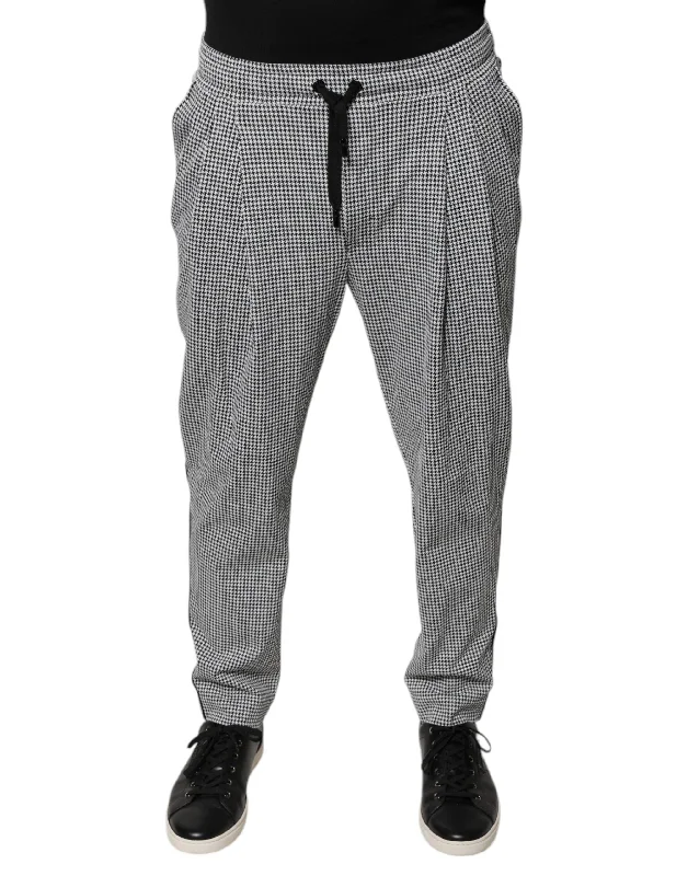 Casual Ripped Men's JeansDolce & Gabbana  Houndstooth Skinny Dress Men's Pants