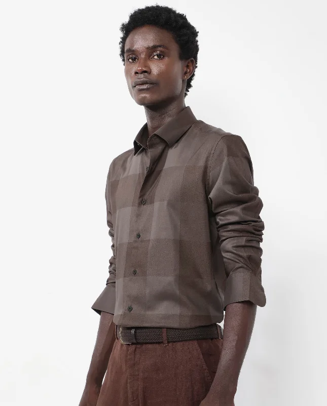 Men's Floral Print Shirts for Spring and SummerRare Rabbit Men's Santhe Olive Cotton Lycra Fabric Full Sleeves Regular Fit Tonal Checks Shirt Men's Floral Print Shirts for Spring and SummerRare Rabbit Men's Santhe Olive Cotton Lycra Fabric Full Sleeves Regular Fit Tonal Checks Shirt