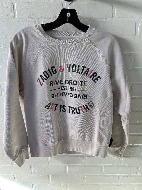 Men's Hoodies with Faux Fur TrimSweatshirt Crewneck By Zadig And Voltaire In Cream, Size: S Men's Hoodies with Faux Fur TrimSweatshirt Crewneck By Zadig And Voltaire In Cream, Size: S