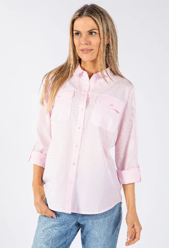 Men's Patterned Dress Casual Shirts for Smart-Casual EventsPocket Button Up Shirt
