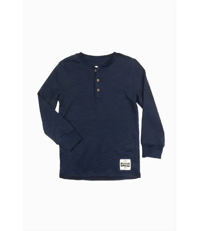 Men's Relaxed-Fit Shirts for Casual ComfortBoy's Craftsman Thermal Henley Shirt In Indigo Men's Relaxed-Fit Shirts for Casual ComfortBoy's Craftsman Thermal Henley Shirt In Indigo
