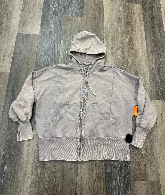 Men's Hoodies with Contrast Fabric PanelsSweatshirt Hoodie By Zenana Outfitters In Tan, Size: S Men's Hoodies with Contrast Fabric PanelsSweatshirt Hoodie By Zenana Outfitters In Tan, Size: S