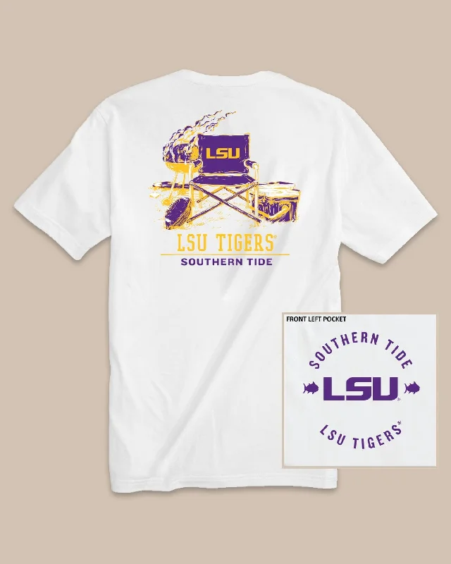 Men's Shirts with Geometric PatternsLSU Tigers Gameday BBQ Tailgate T-Shirt