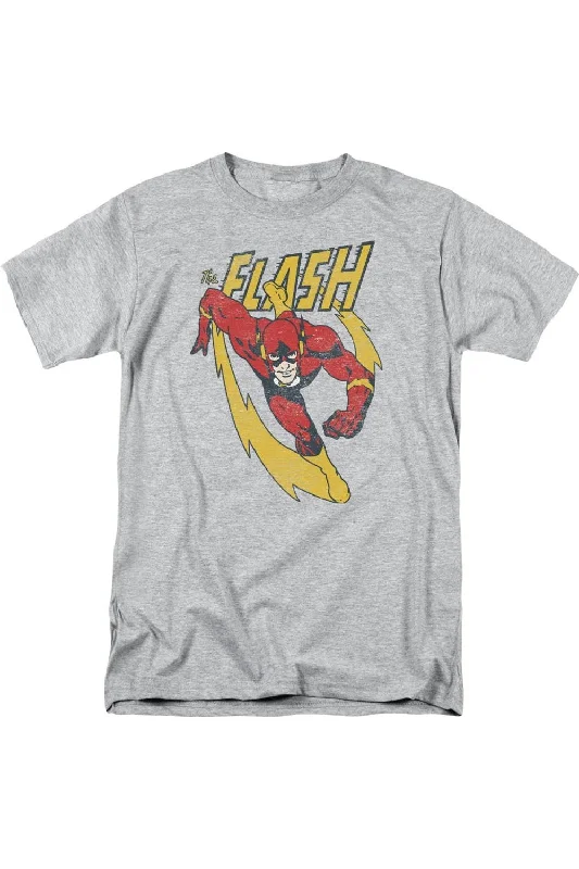 Men's Shirts with Pleated HemlinesJustice League of America Lightning Trail Short Sleeve Adult Tee / T-Shirt