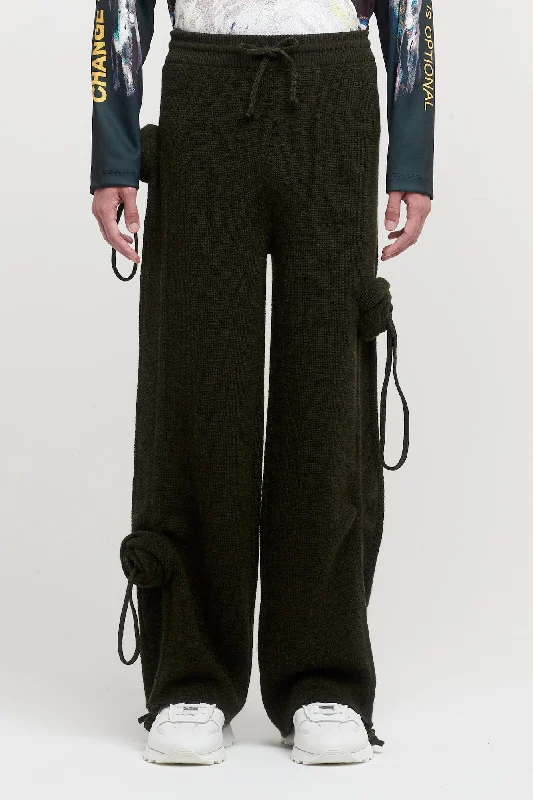 Weather-Resistant Men's CoatsBurberry Rose Knit Casual Trousers