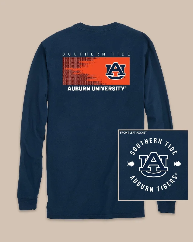 Men's Shirts with Appliquéd SleevesAuburn Tigers Gameday Hexagon Gradient T-Shirt