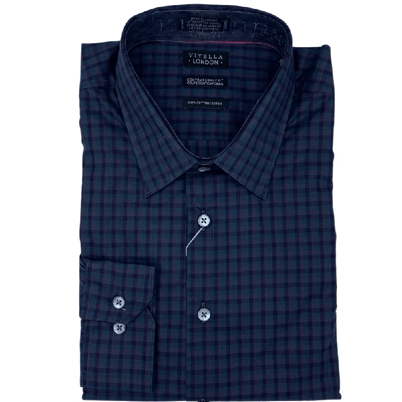 Men's Dressy Casual Shirts for Smart-Casual EventsViyella London 100% Cotton Long Sleeve Sport Shirt - 453882 5998
