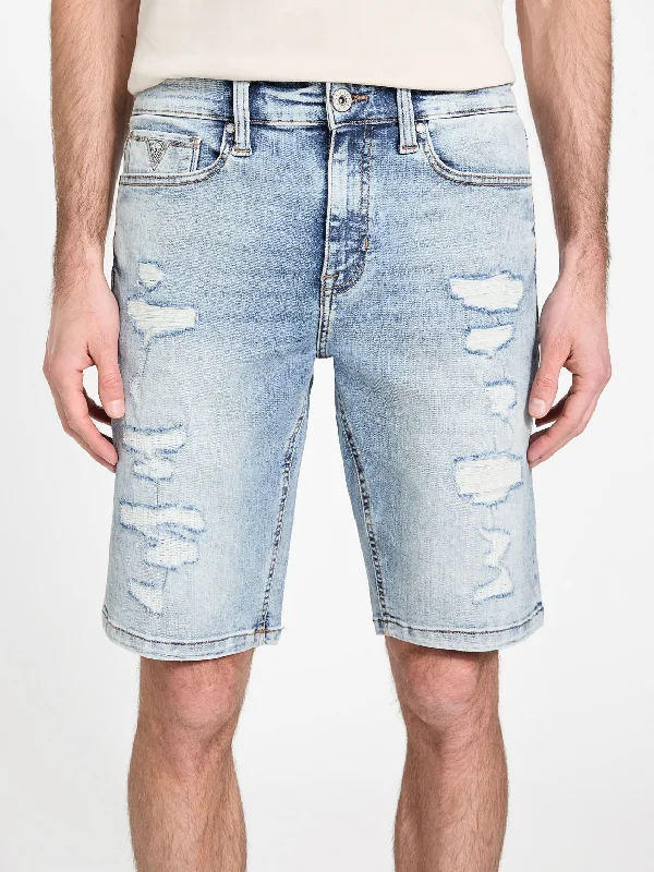 Weather-Resistant Men's Adventure and Travel ShortsEco Burton Destroyed Denim Shorts Weather-Resistant Men's Adventure and Travel ShortsEco Burton Destroyed Denim Shorts