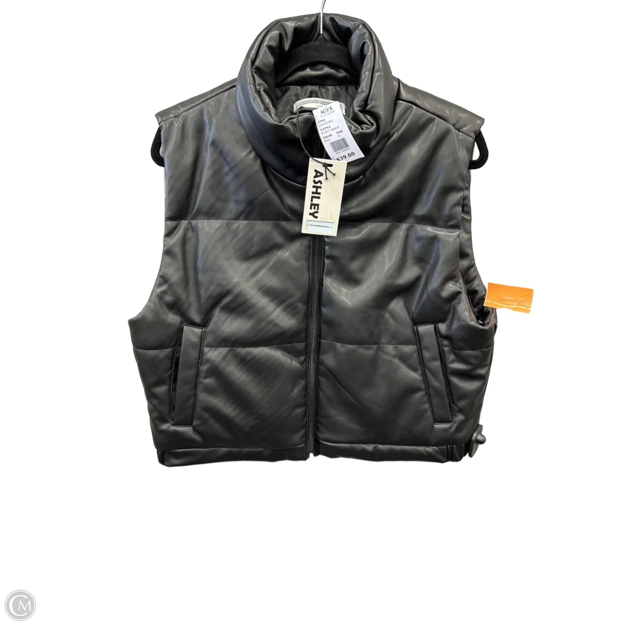 Men's Coats with Down InsulationVest Puffer & Quilted By Ashley In Black, Size: Xl
