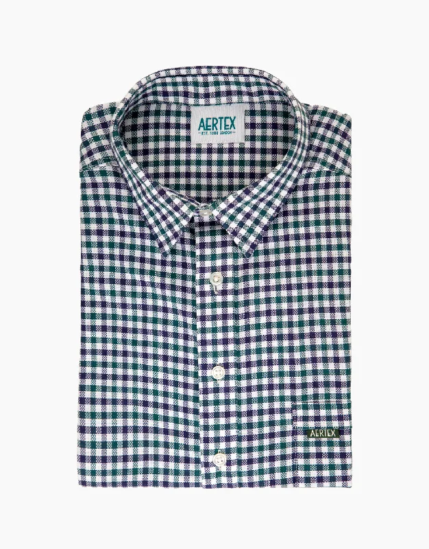 Men's Shirts with Adjustable CuffsAertex Taunton Green Short Sleeve Polo Shirt