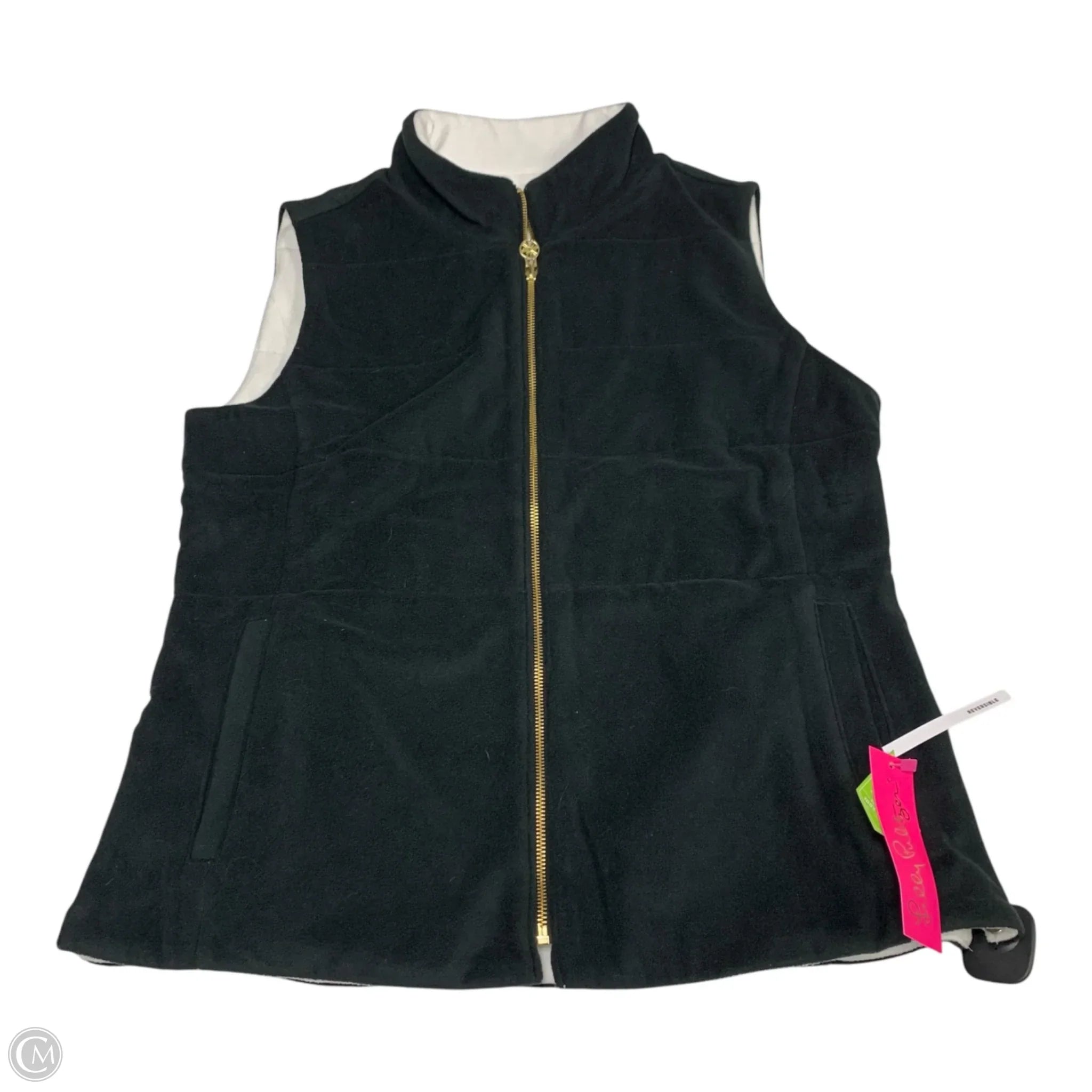 Trendy Men's Anorak JacketsVest Designer By Lilly Pulitzer In Black & White, Size: Xl