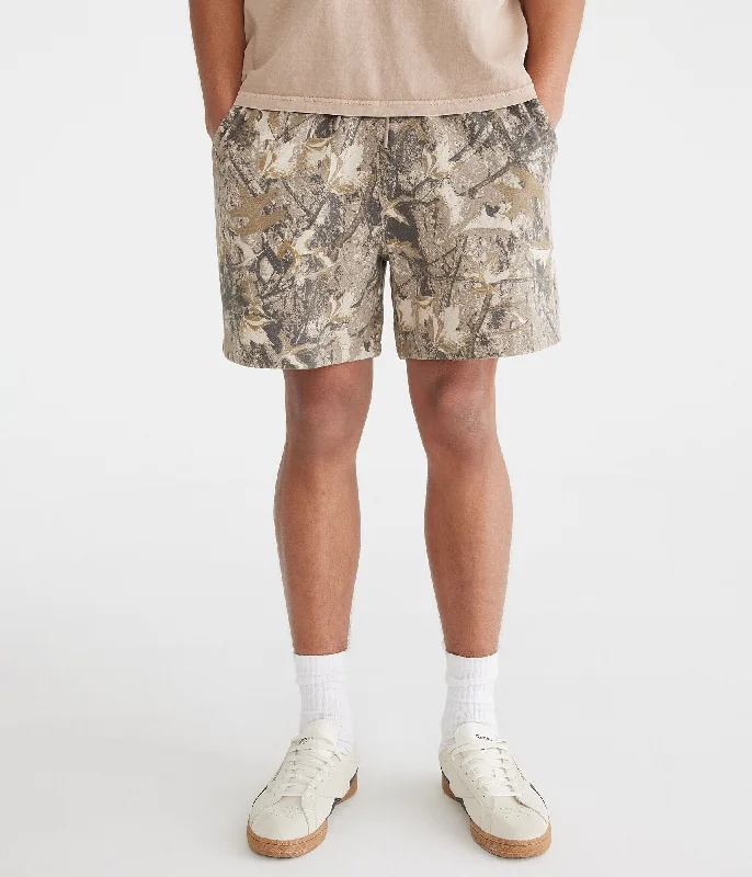 Casual Men's Drawstring ShortsAeropostale Woodland Camo Fleece Shorts 5.5"