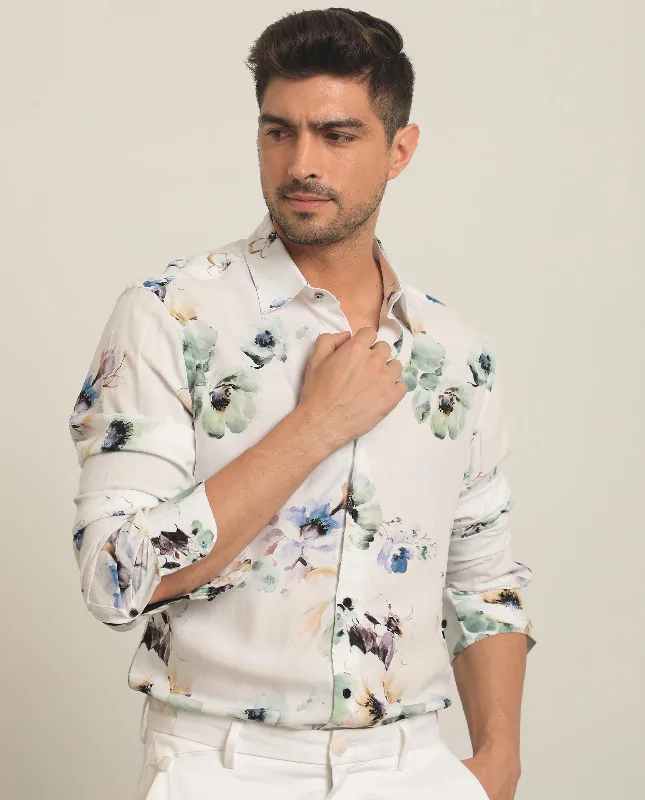 Comfortable Men's Flannel ShirtsRare Rabbit Men's Flowey White Viscose Fabric Full Sleeves Regular Fit Floral Print Shirt Comfortable Men's Flannel ShirtsRare Rabbit Men's Flowey White Viscose Fabric Full Sleeves Regular Fit Floral Print Shirt