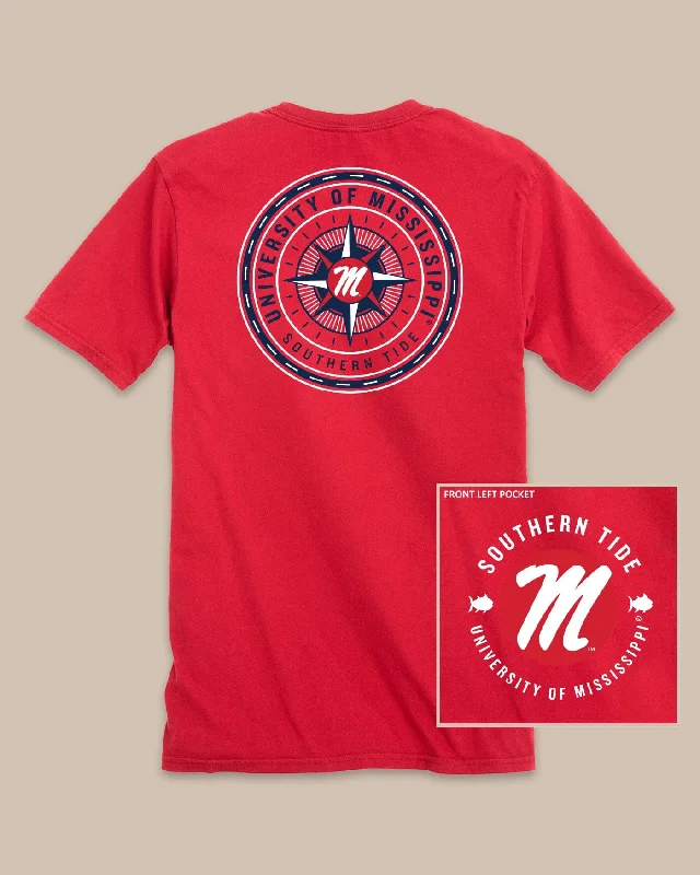 Men's Shirts with Lace-Up HemlinesOle Miss Rebels Gameday Collegiate Compass T-Shirt Men's Shirts with Lace-Up HemlinesOle Miss Rebels Gameday Collegiate Compass T-Shirt