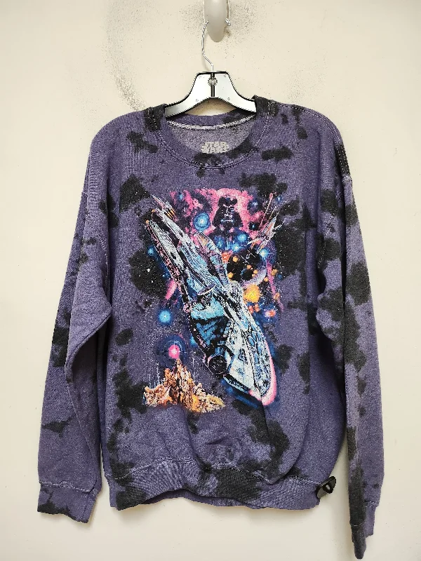 Men's Hoodies with Reinforced StitchingSweatshirt Crewneck By Clothes Mentor In Purple, Size: M Men's Hoodies with Reinforced StitchingSweatshirt Crewneck By Clothes Mentor In Purple, Size: M