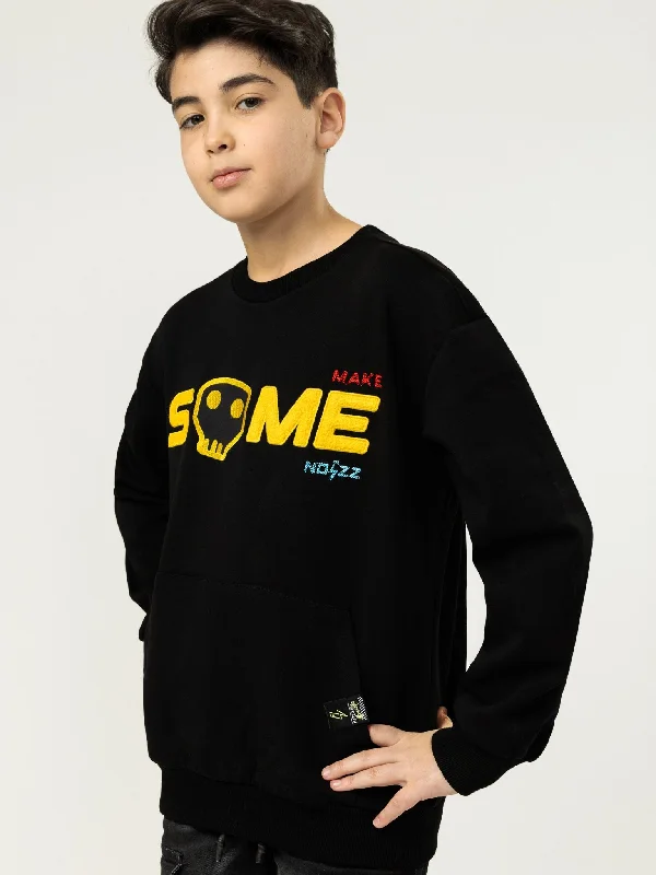 Fitted Men's Slim-Fit SweatersMAKE SOME NOIZZ FASHION SWEATSHIRT