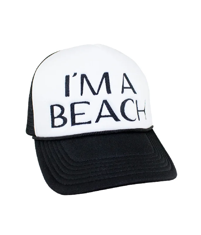 Big Size Fedora Hats"I'm A Beach" Foam Trucker Hat